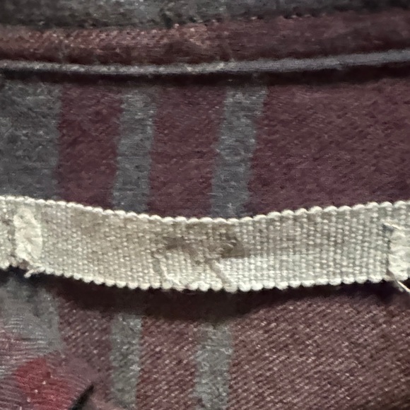 Outerknown Burgundy and Blue Plaid Shirt - Picture 2 of 8